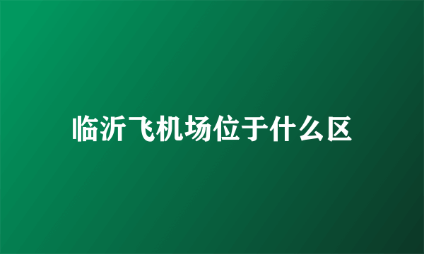 临沂飞机场位于什么区