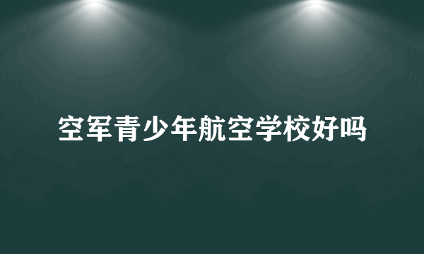 空军青少年航空学校好吗