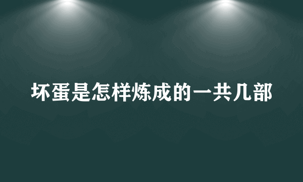 坏蛋是怎样炼成的一共几部