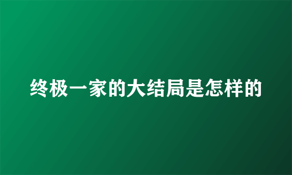 终极一家的大结局是怎样的