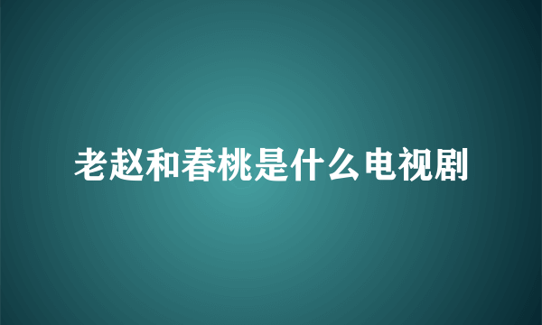 老赵和春桃是什么电视剧