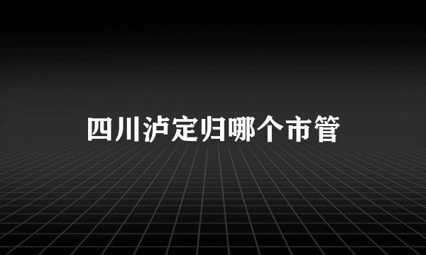 四川泸定归哪个市管