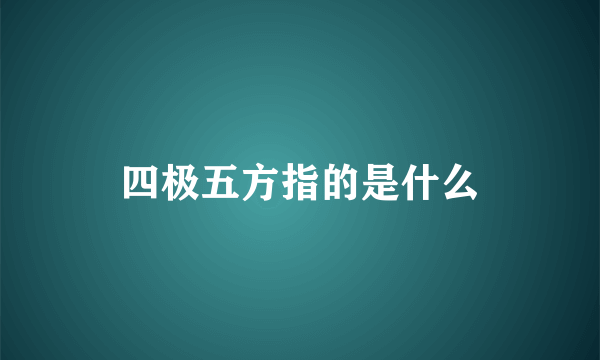 四极五方指的是什么