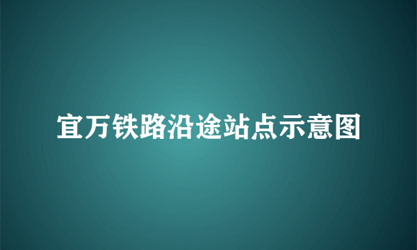 宜万铁路沿途站点示意图