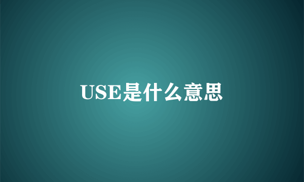 USE是什么意思