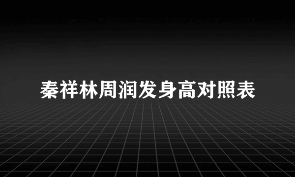 秦祥林周润发身高对照表