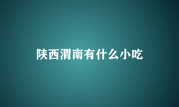 陕西渭南有什么小吃