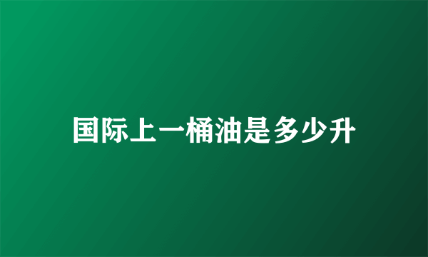 国际上一桶油是多少升