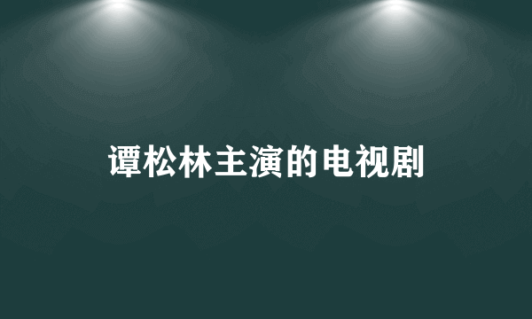 谭松林主演的电视剧