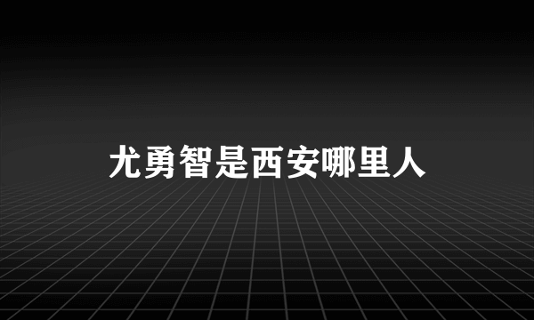 尤勇智是西安哪里人