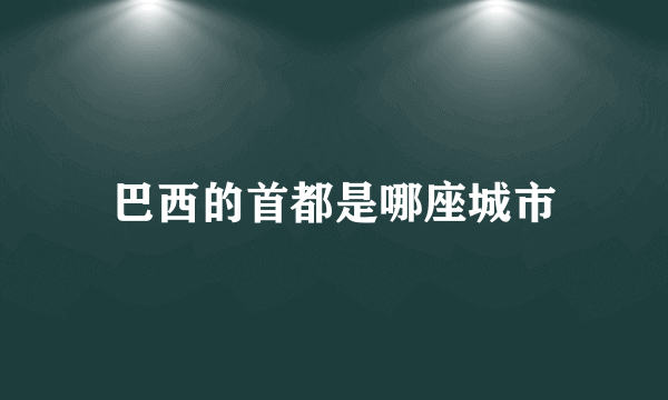 巴西的首都是哪座城市