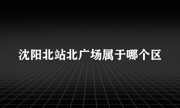 沈阳北站北广场属于哪个区