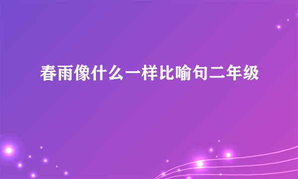 春雨像什么一样比喻句二年级