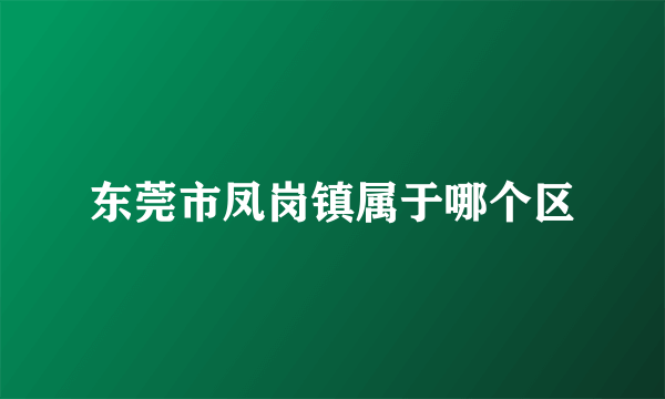 东莞市凤岗镇属于哪个区