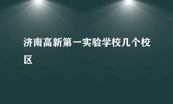 济南高新第一实验学校几个校区