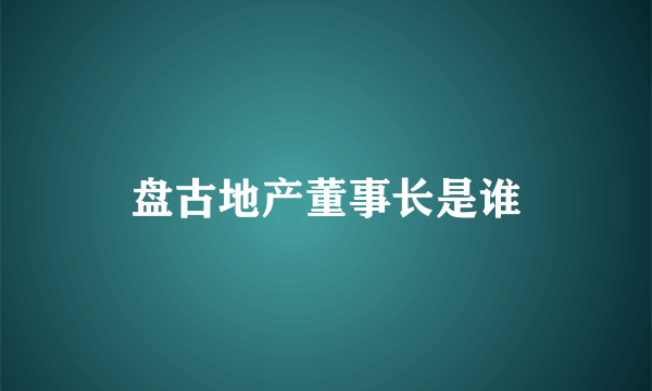 盘古地产董事长是谁