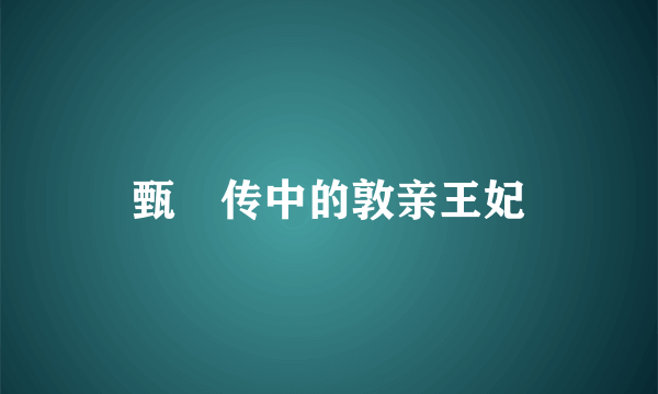 甄嬛传中的敦亲王妃