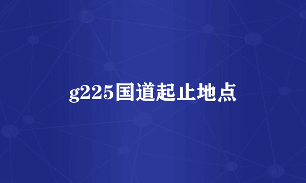 g225国道起止地点