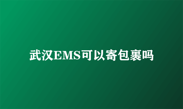 武汉EMS可以寄包裹吗