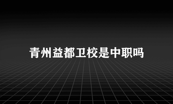 青州益都卫校是中职吗