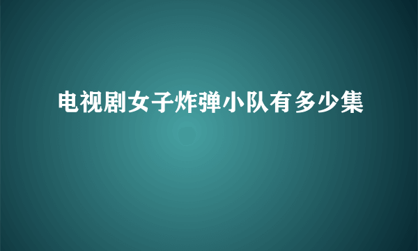 电视剧女子炸弹小队有多少集