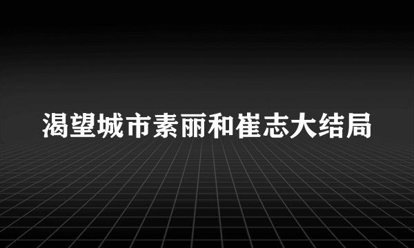 渴望城市素丽和崔志大结局