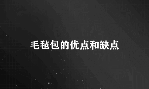 毛毡包的优点和缺点