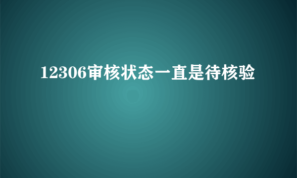 12306审核状态一直是待核验