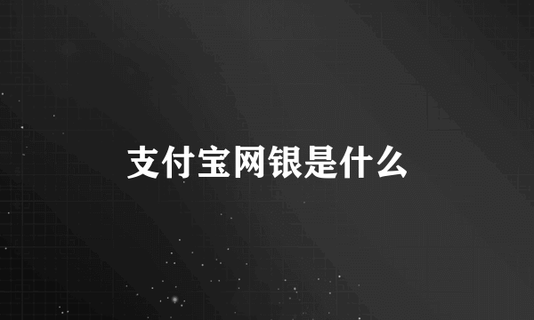 支付宝网银是什么