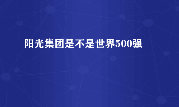 阳光集团是不是世界500强