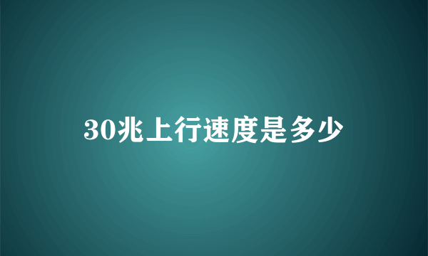 30兆上行速度是多少