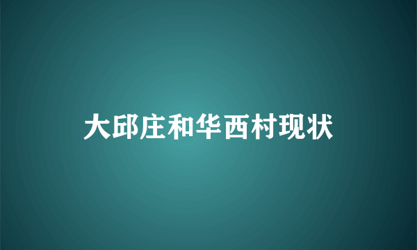 大邱庄和华西村现状