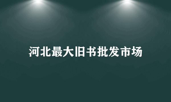 河北最大旧书批发市场