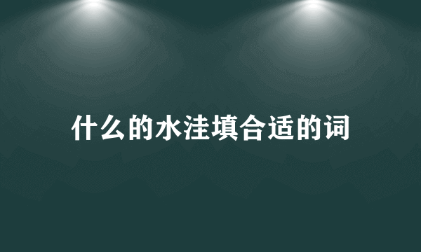 什么的水洼填合适的词