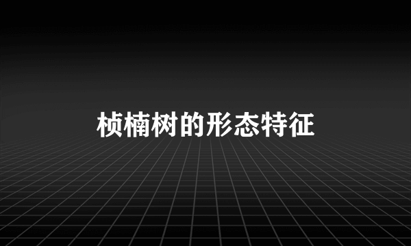 桢楠树的形态特征