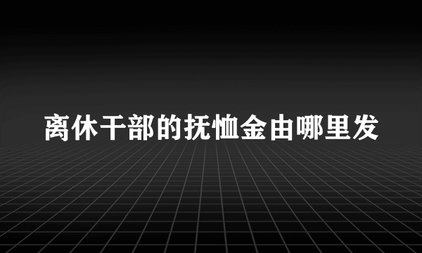 离休干部的抚恤金由哪里发