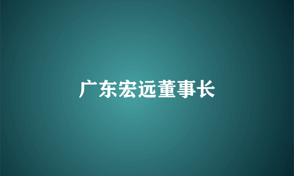 广东宏远董事长