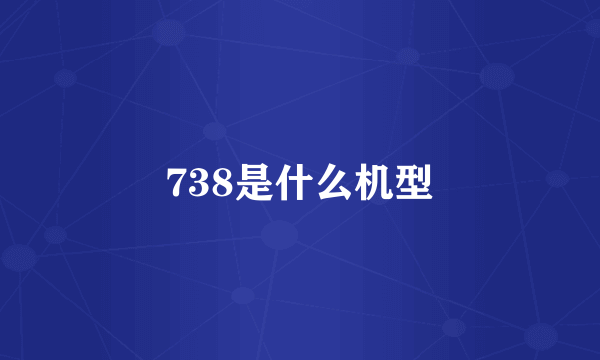 738是什么机型