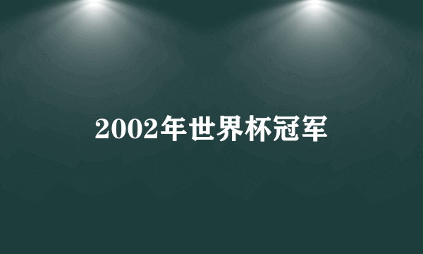 2002年世界杯冠军