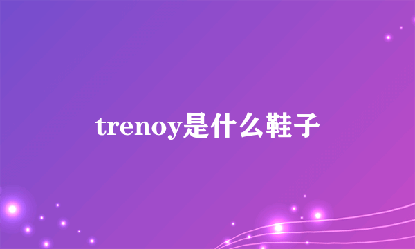 trenoy是什么鞋子