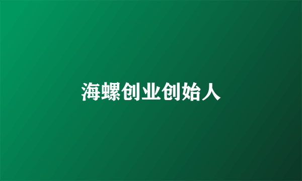 海螺创业创始人