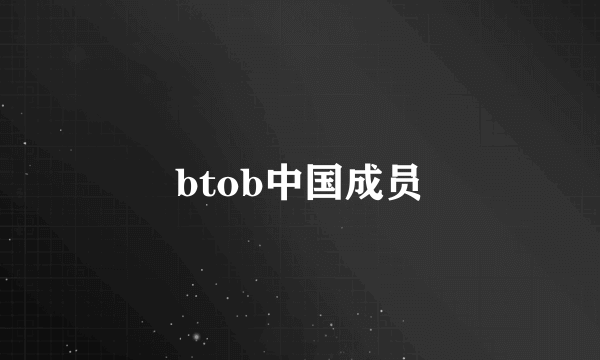 btob中国成员