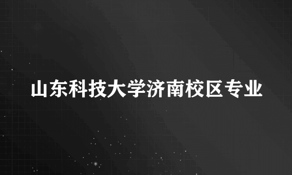 山东科技大学济南校区专业