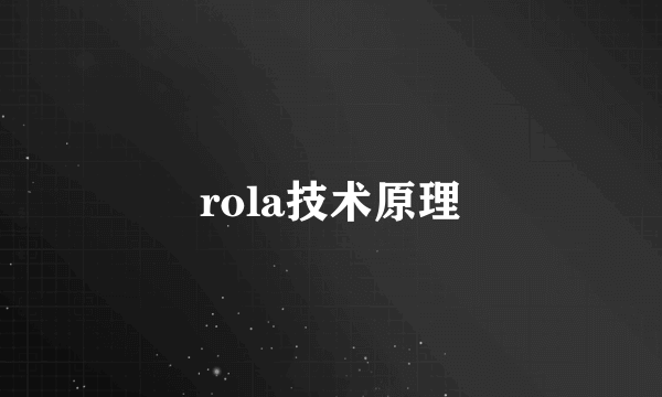 rola技术原理