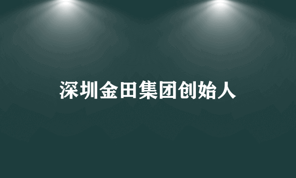 深圳金田集团创始人