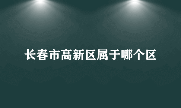 长春市高新区属于哪个区