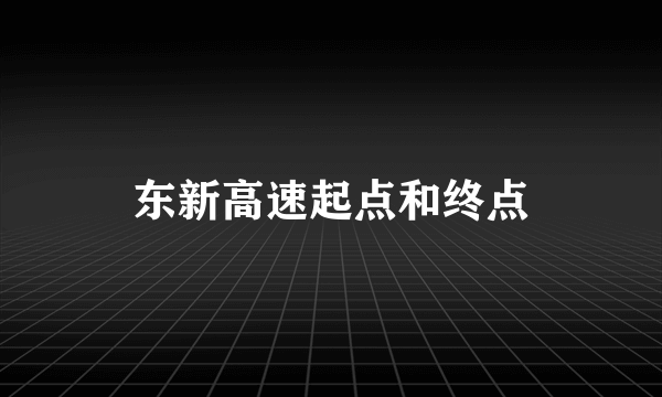 东新高速起点和终点