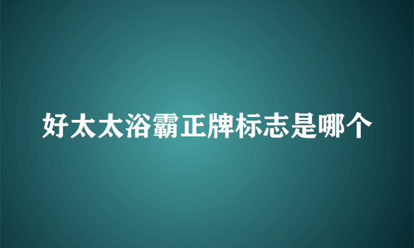 好太太浴霸正牌标志是哪个