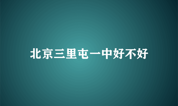 北京三里屯一中好不好