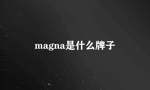 magna是什么牌子